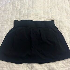 Black athletic mini skirt